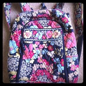 Vera Bradley Navy Flowered Backpack